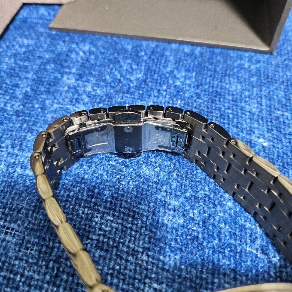 NEW Bulova Men's Modern Black Tone Gold Hands Stainless Steel Date Quartz Watch - Picture 6 of 7